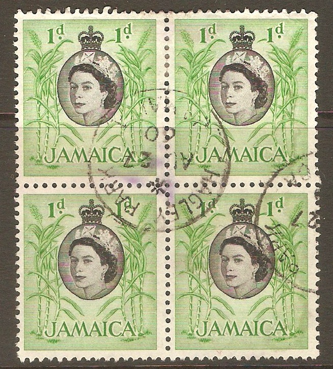 Jamaica 1956 1d Black and emerald. SG160.