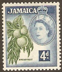 Jamaica 1956 4d Bronze-green and blue. SG164.