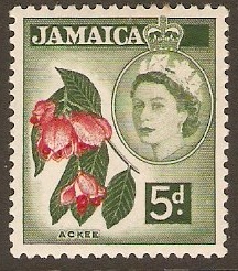 Jamaica 1956 5d Scarlet and bronze-green. SG165.