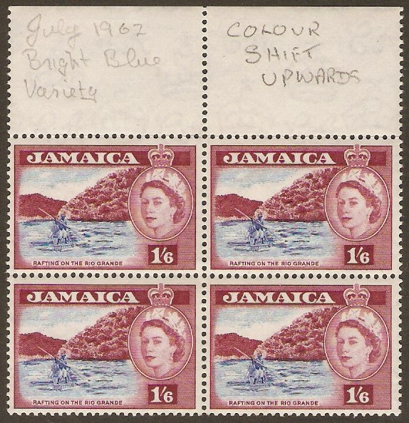 Jamaica 1956 1s.6d Ultram and reddish purple. SG169.