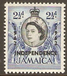 Jamaica 1962 2d Black and deep bright blue. SG183.