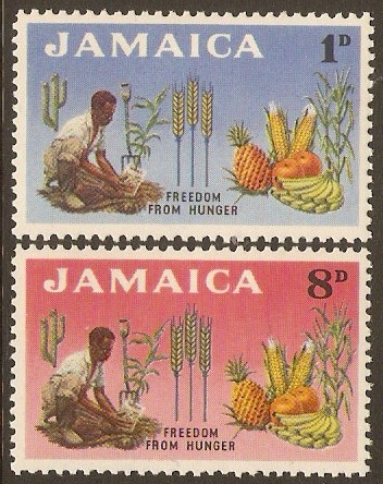 Jamaica 1963 Freedom from Hunger Set. SG201-SG202.