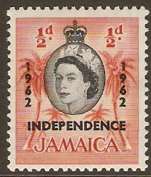 Jamaica 1963 d Black and deep orange-red. SG205.