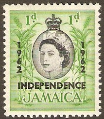 Jamaica 1963 1d Black and emerald. SG206.