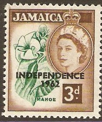Jamaica 1963 3d Emerald and red-brown. SG208.