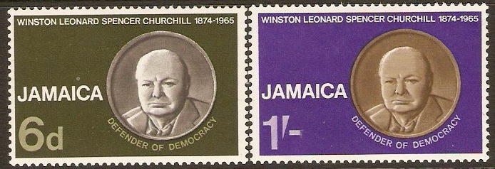 Jamaica 1966 Churchill Commemoration set. SG252-SG253.