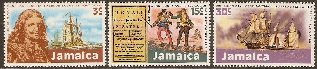 Jamaica 1971 Pirates Set. SG332-SG334.