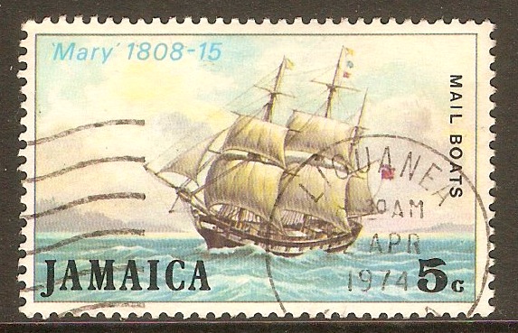Jamaica 1974 5c Packet Boats Series. SG380.