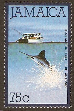 Jamaica 1979 75c Blue Marlin Fleet. SG474.