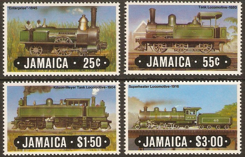 Jamaica 1984 Railway Locomotives Set - 1st. Series. SG612-SG615.