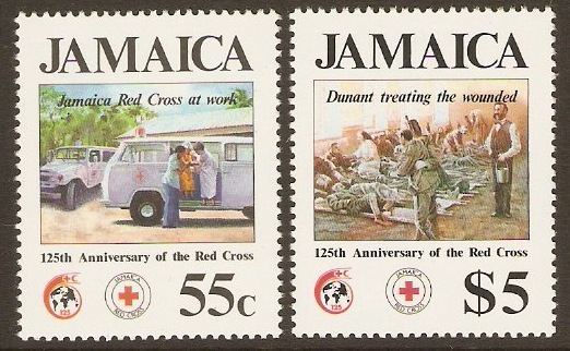 Jamaica 1988 Red Cross Anniversary Set. SG720-SG721.