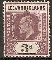 Leeward Islands 1902 3d Dull purple and black. SG23.