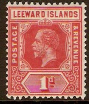 Leeward Islands 1921 1d Bright scarlet. SG83.