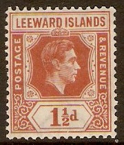 Leeward Islands 1938 1d Chestnut. SG101.