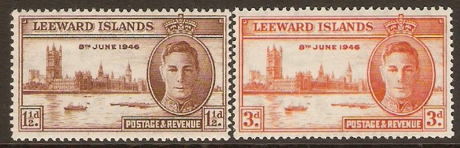 Leeward Islands 1946 Victory Set. SG115-SG116.