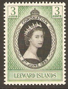 Leeward Islands 1953 Coronation Stamp. SG125.