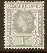 Leeward Islands 1954 1c Grey. SG127.