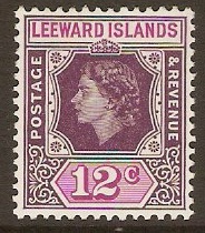 Leeward Islands 1954 12c Dull and reddish purple. SG134.