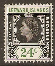 Leeward Islands 1954 24c Black and green. SG135.