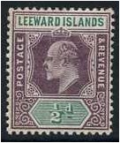 Leeward Islands 1902 d Dull purple and green. SG20.
