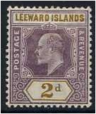 Leeward Islands 1902 2d Dull purple and ochre. SG22.