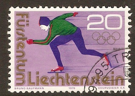 Liechtenstein 1975 20r Winter Olympics series. SG621.