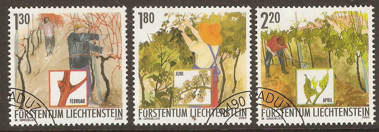 Liechtenstein 2003 Viticulture (1st. issue) set. SG1295-SG1297.