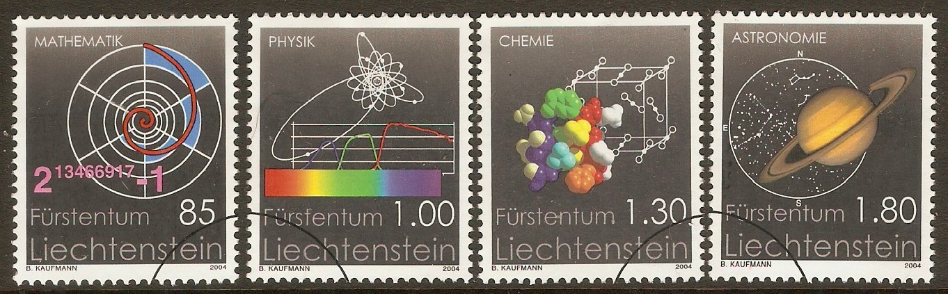 Liechtenstein 2004 Science Stamps set. SG1354-SG1357.