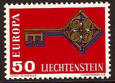 Liechtenstein 1968 Europa Stamp. SG490.