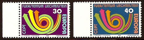 Liechtenstein 1974 Europa Stamps. SG576-SG577.