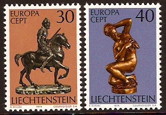 Liechtenstein 1975 Europa Stamps. SG587-SG588.