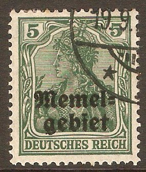 Memel 1920 5pf Green. SG25.
