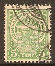 Luxembourg 1906 5c Green - Arms series. SG160.