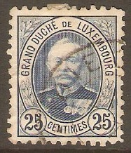 Luxembourg 1891 25c Blue. SG129b.