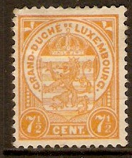 Luxembourg 1906 7c Orange. SG161a.