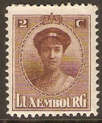 Luxembourg 1921 2c Brown. SG194.