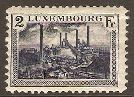 Luxembourg 1921 2f Indigo. SG207.