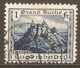 Luxembourg 1924 1f Deep blue. SG238.
