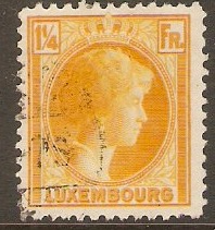 Luxembourg 1926 1f Yellow. SG255a.
