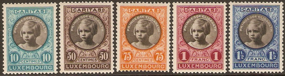 Luxembourg 1927 Child Welfare Set. SG266-SG270.