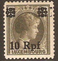 Luxembourg 1940 10 Rpf on 40c olive-brown. SG418.