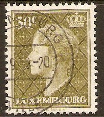 Luxembourg 1948 30c Yellow-olive. SG515a.