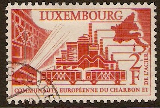 Luxembourg 1956 European Coal & Steel Stamp. SG606.