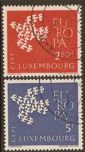 Luxembourg 1961 Europa Stamps Set. SG697-SG698.