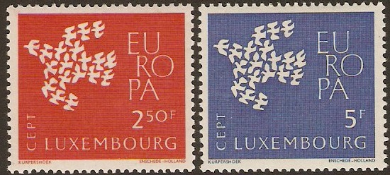 Luxembourg 1961 Europa Stamps. SG697-SG698.