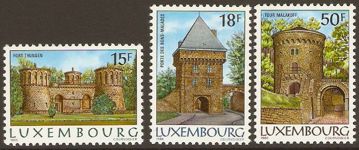 Luxembourg 1986 Fortifications Set. SG1182-SG1184.