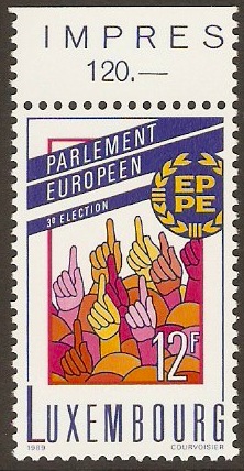 Luxembourg 1989 12f European Elections Stamp. SG1249.