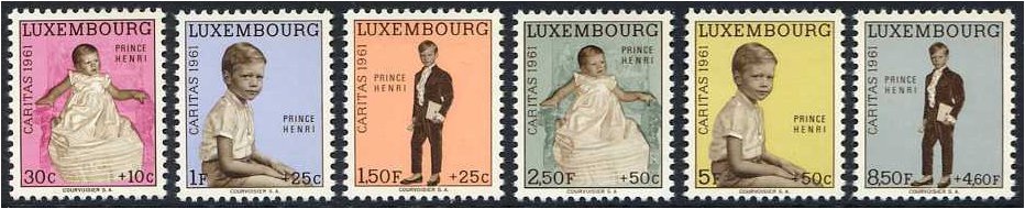 Luxembourg 1961 National Welfare Fund Set. SG699-SG704.