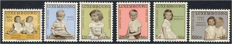 Luxembourg 1962 National Welfare Fund Set. SG710-SG715.