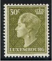 Luxembourg 1948 30c. Yellow-Olive. SG515a.